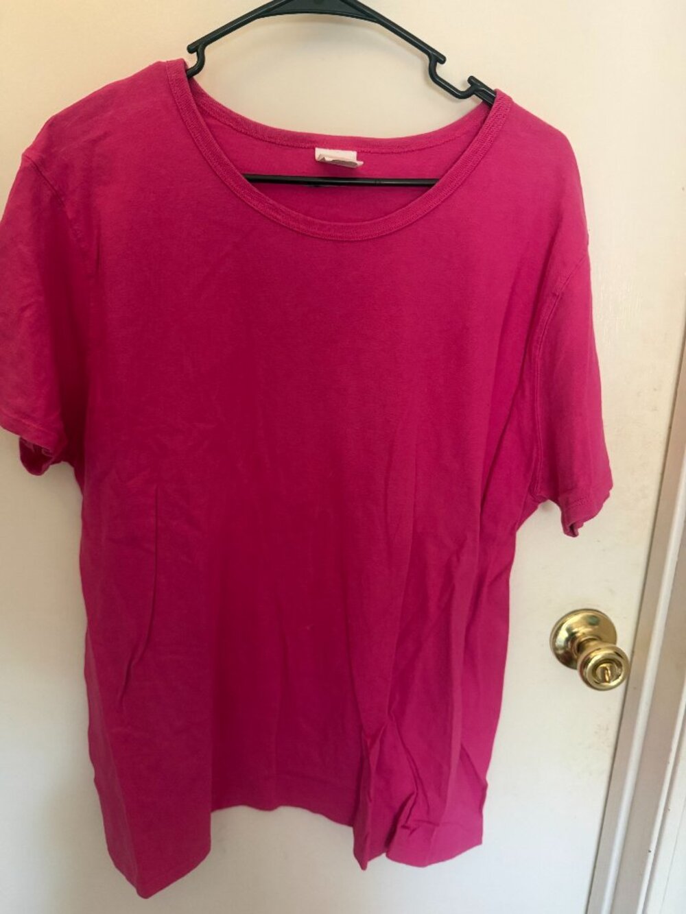 Hanes Magenta Tee W XL